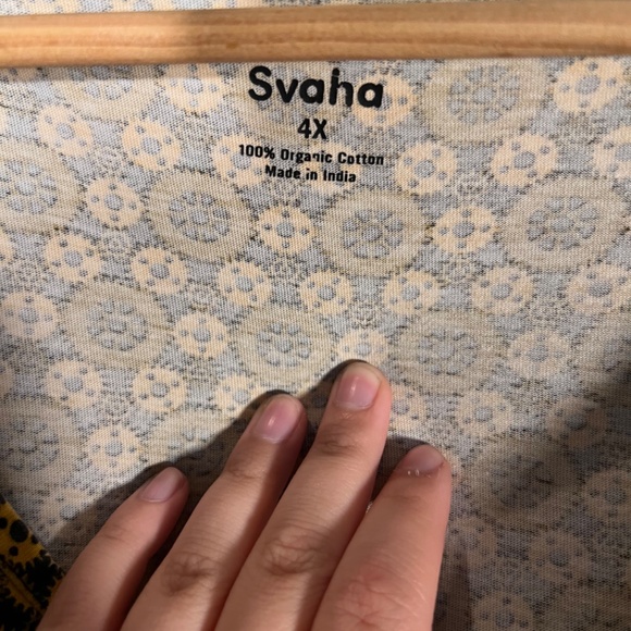 Svaha Gold Gear Patterned Dress Size 4XL - Picture 2 of 3